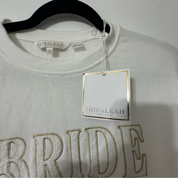 Shiraleah NWT Bride Long Sleeve Ivory Sweatshirt Size M - Picture 4 of 7